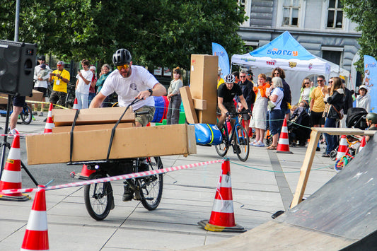 Rodinná kola, alias cargo kola přepravující náklad na Copenhagen Bike Festivalu 2024